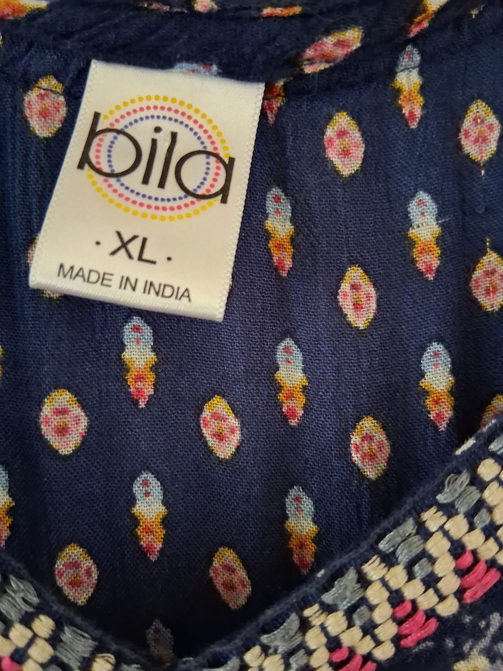 Bila Boho Floral Medallion Sleeveless Tank With Ruffle Hem - Picture 5 of 5